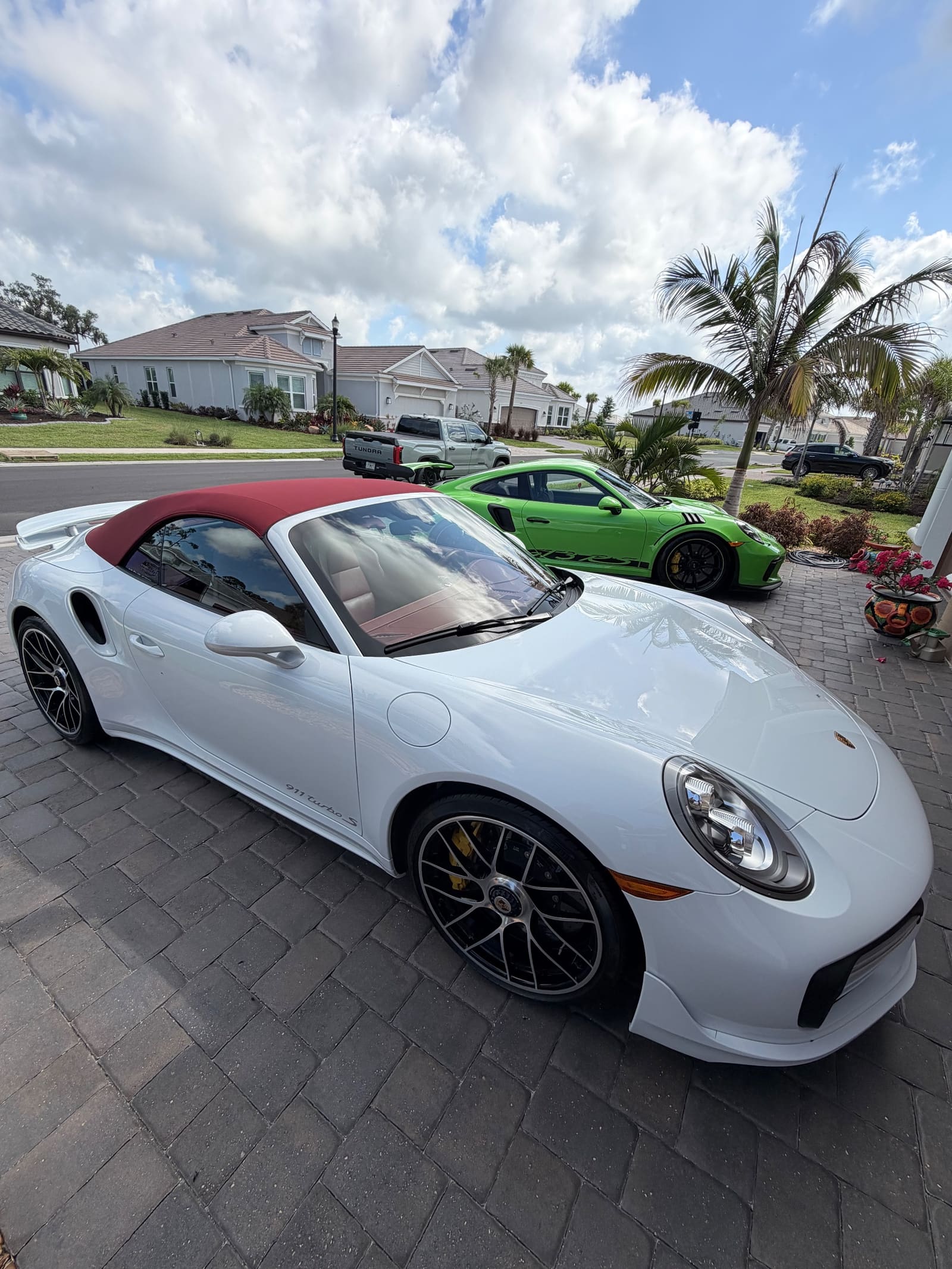 A white convertible with a ceramic-coated finish